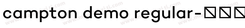 campton demo regular字体转换